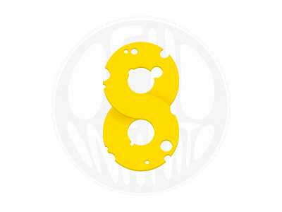 Cheesy 8 cheese circle eight food illustration infinite infinity love number