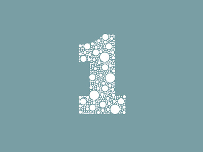 One Year Celebration flat design number numbers pattern typography