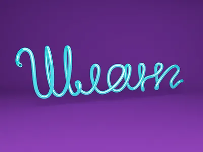 hose 3d cyrillic lettering typography