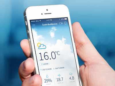 Inpocasi iOS app adobefireworks app fireworks flat ios7 pocasi weather