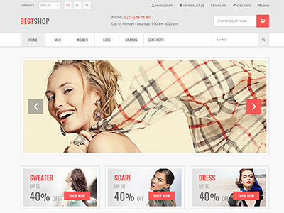 Bestshop - Retail, Shopping, eCommerce PSD art bazar clean design ecommerce fashion gallery