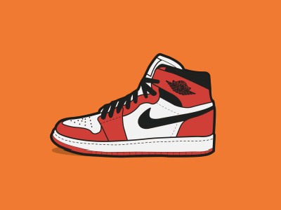 Jordan 1 illustration kicks nike sneakers vector