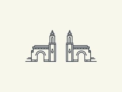 Sample Gates architecture bloomington gates illustration iubloomington landmark