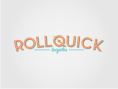 Rollquick Bicycles 1950s bicycle branding logo mark retro typography vintage