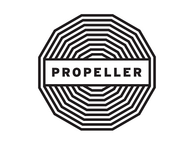 Propeller Logo logo mono op art propeller