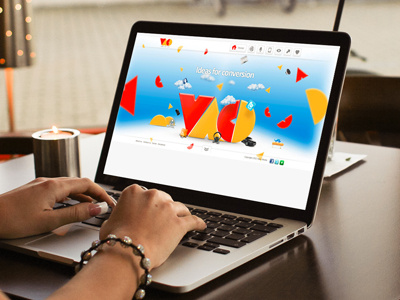 Website design icons parallax website