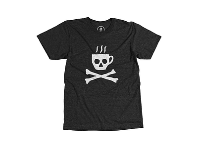 Death Before Decaf (Cotton Bureau) bones coffee death jolly roger skull