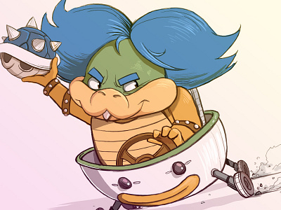 Ludwig von Koopa illustration koopa ludwig ludwig von koopa mario mario kart nintendo