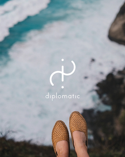 Diplomatic branding graphic design logo