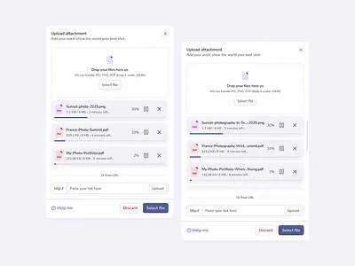 File Upload Modal: Upload your best shot best dribbble shot best ui design 2025 design inspiration drag and drop dribbble shot winner easy upload design file upload file upload animation file upload pop up file uploader ui intuitive design modal design modern ui upload progress bar upload system upload ui components uxui design web app design