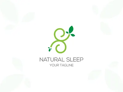 Natural Sleep Logo design branding design dream graphic design green icon iconic leaf logo logo design logo inspire modern natural nature organic s logo s nature simple sleep vector