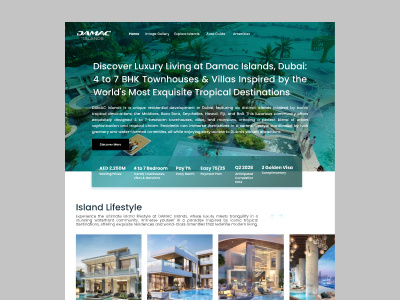 DAMAC Island - Landing Page Revamp branding call to action fintech design landing page design marketing design property showcase real estate landing page responsive design uiux web design