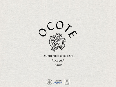 Ocote Secondary Logo animal antique brand design brand identity branding branding design classic hand drawn identity design illustration lettering logo logo design mexican mythical sophisticated type typography vintage visual identity