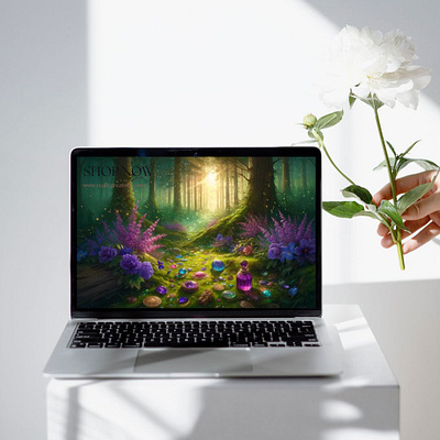 🌿 Enchanted Forest Website Header ✨ 2d adobe ai art conceptart design digitalart fantasyart graphic design illustration visualdesign websiteheader