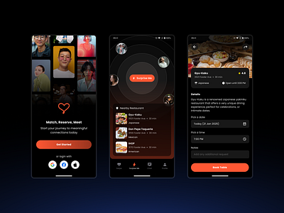 Lumi - Dating App & Restaurant Reservations dating apps mobile app mobile design modern uiux simple uiux ui design uiux design ux design