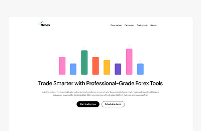 Landing page - Forex Trading app branding colors crypto design forex hero illustration landing logo product design sidebar stocks trading ui ux