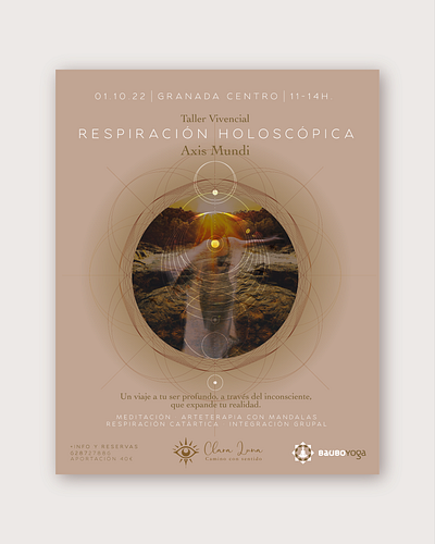 Poster Design for Clara Luna's Holoscopic Breathwork Workshop editorial design graphic design poster design