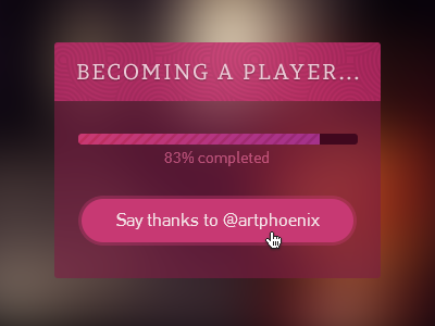 Thanks shot bar button invite popup progress thanks ui