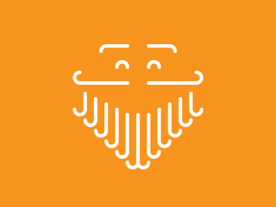 Happy Beard beard happy icon illustration logo monoweight mustache old man santa smile