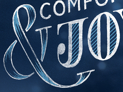 Wintry Ampersand ampersand christmas drawn hand j lettering night o snow snowy starry winter