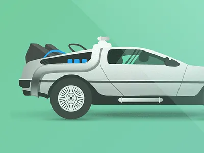 Delorean delorean gradient illustration texture vector