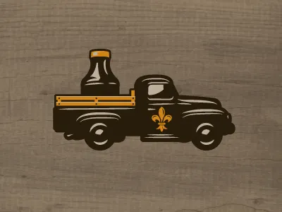 Sauce bottle logo sauce truck