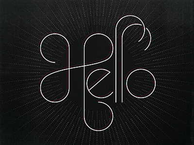 Hello illustration type typography