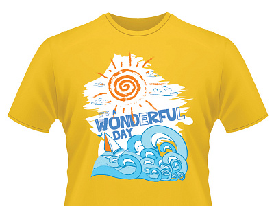 Tshirt design - 1 creative design sun tshirt waves