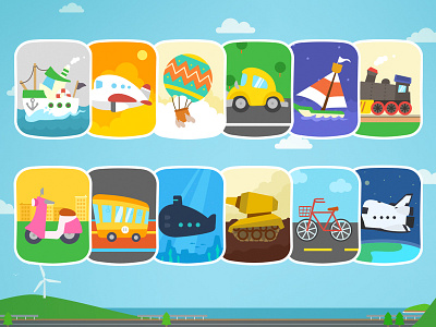 Ttm Card Vehicles card edu education kid app kid game kyowon pad taptap memory transport vehicle