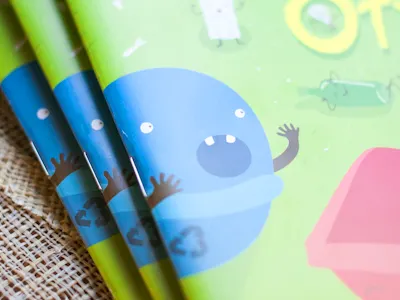 A story about waste book character ecology illustration