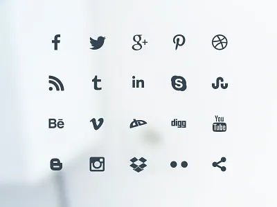 Freebie: Clean Social Media Icons clean flat freebie icons social social media