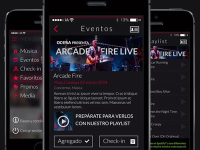 Event App app event interface ios ui ux