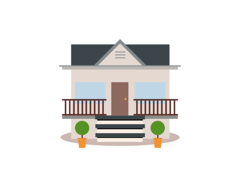 House Animation Gif after effects animation cute gif house illustration motion motion graphic vector