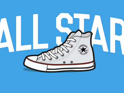 All Star converse illustration kicks sneakers vector
