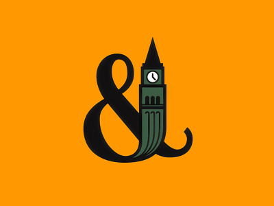 Ampersand ampersand clock illustration lettering type