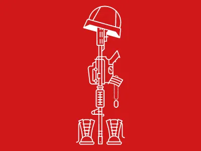 Fallen boots gun helmet memorial military soldier