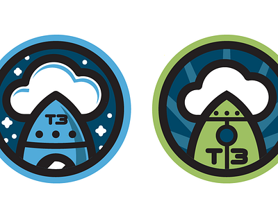 rocket from the cloud cloud patch rocket ship space tech technology