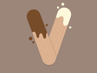 "V" cap drop drop cap fudgsicles ice cream illustration lettering sweets type typography v