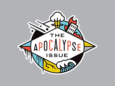 Entertainment Weekly Apocalypse Issue apocalypse atomic bomb badge catastrophe disaster editorial