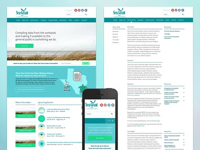 New things for Texas Sea Grant design fun grant sea texas web