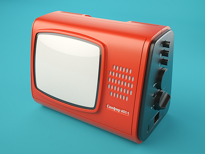 Old TV 3d illustration old render retro television tv vintage