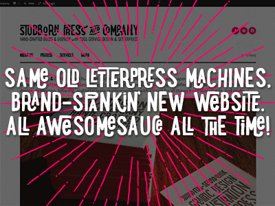 Heck yeah, new website! better late than never finally letterpress website