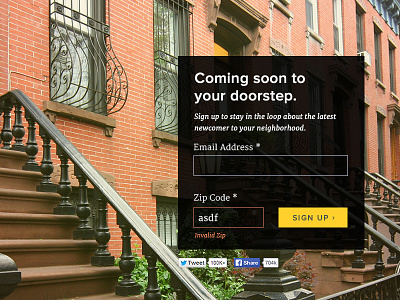 Landing Page Concept brownstone form landing page proxima nova validation web design