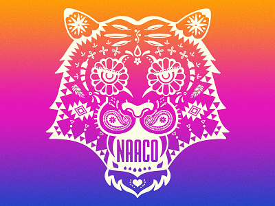 Naaco Tiger Skull illustration spicy sugarskull tiger