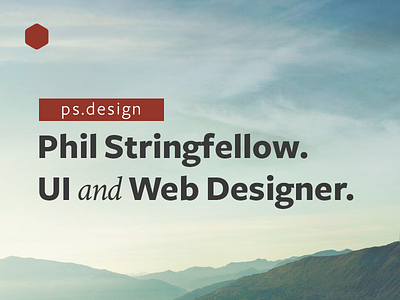 ps.design v9 Idea II header image logo red type ui ux website