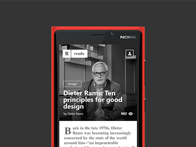 Windows Phone App app minimal read ui windows windows phone wp8