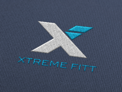 Xtreme Fitt Proposal embroider f logo mark mockup proposal x xf