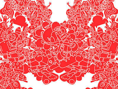 Red is hot! cartoon comic doodle fun graphic graphic design illustration