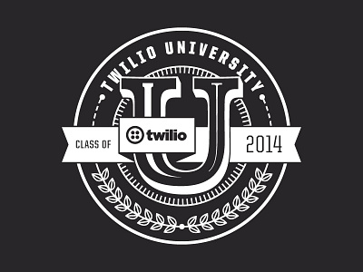 Twilio University (Internship Program) internship lettering logo twilio woodcut