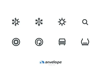 ID and icons art direction automotive branding icons tyres